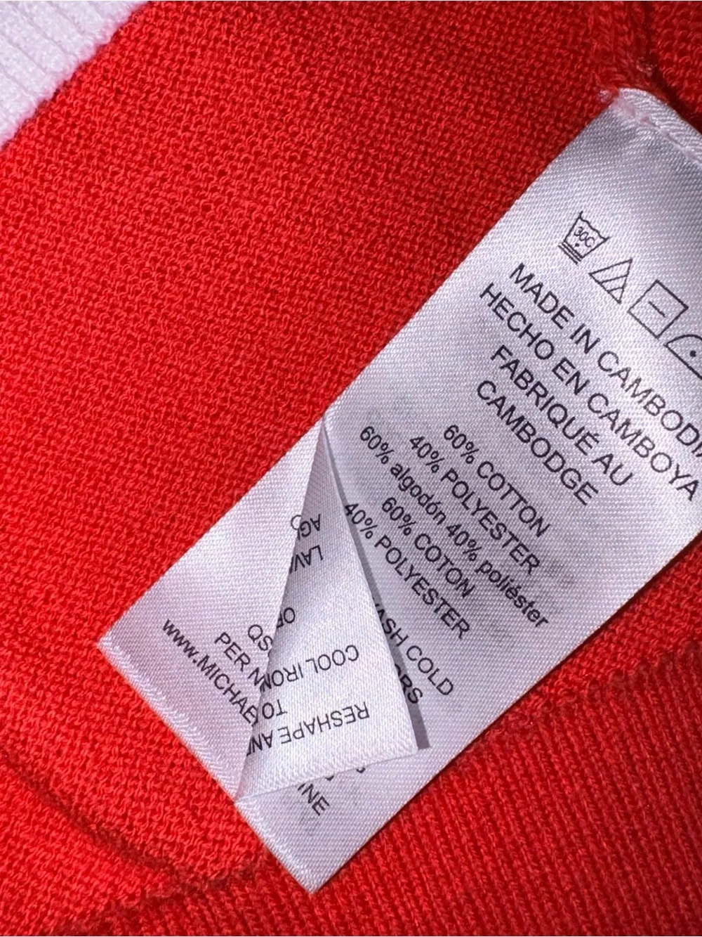 Michael Kors Red Sleeveless Polo Vest with White Trim size XL new tennis preppy